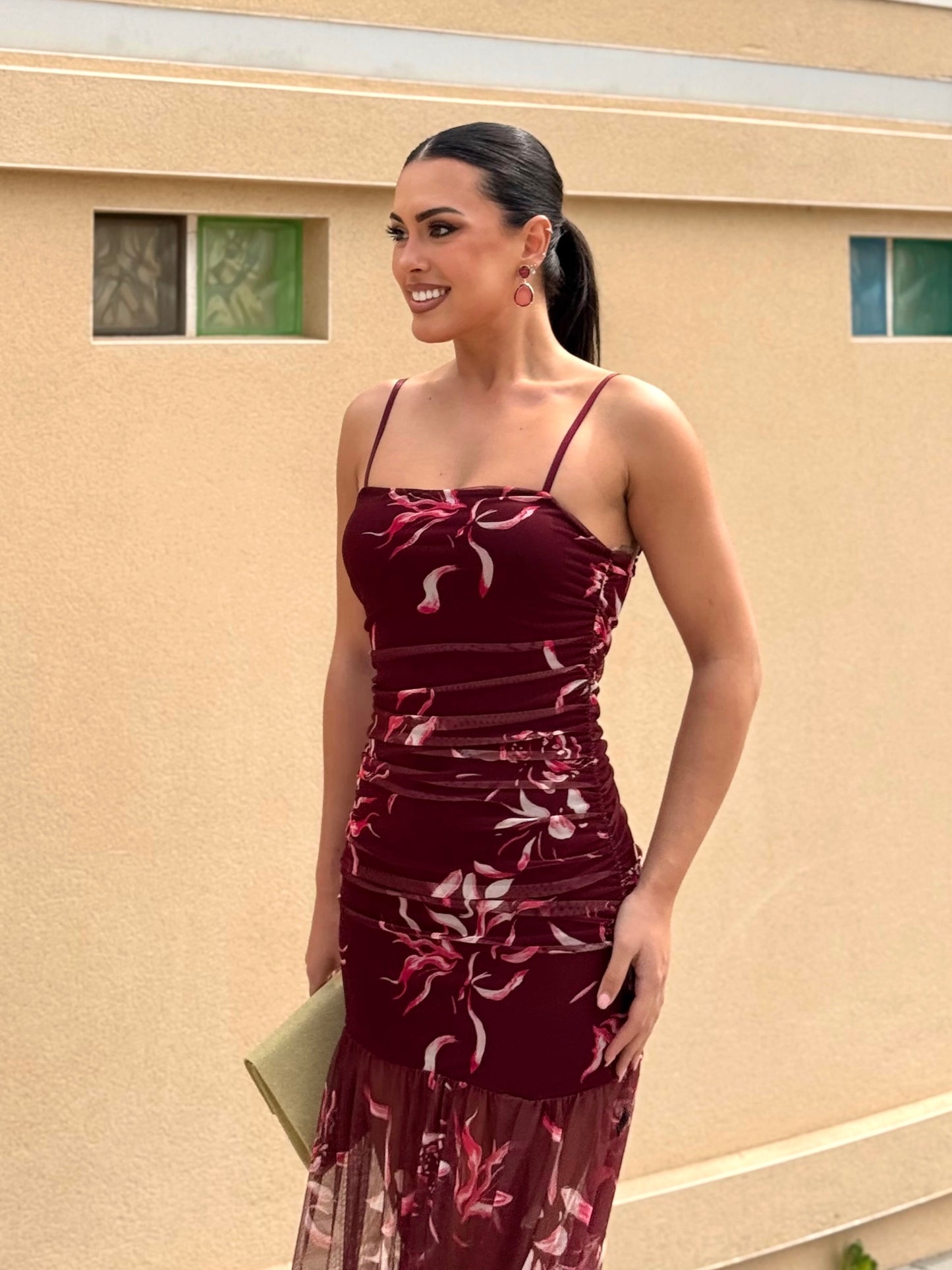 Vestido Azahar Burdeos
