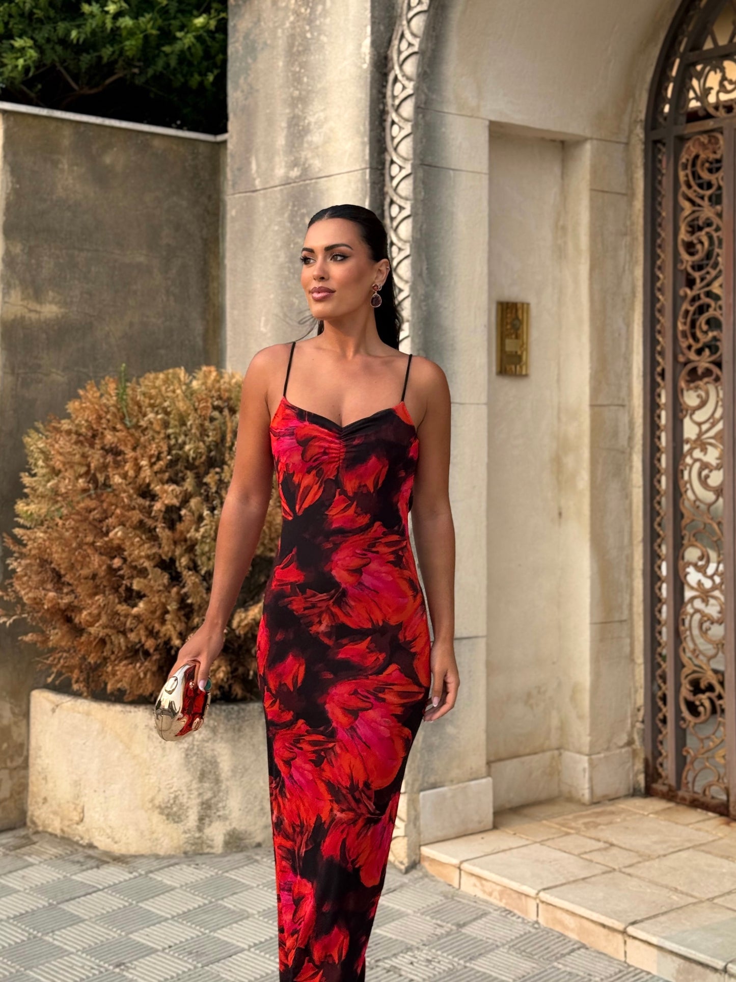 Vestido Amatista Rojo