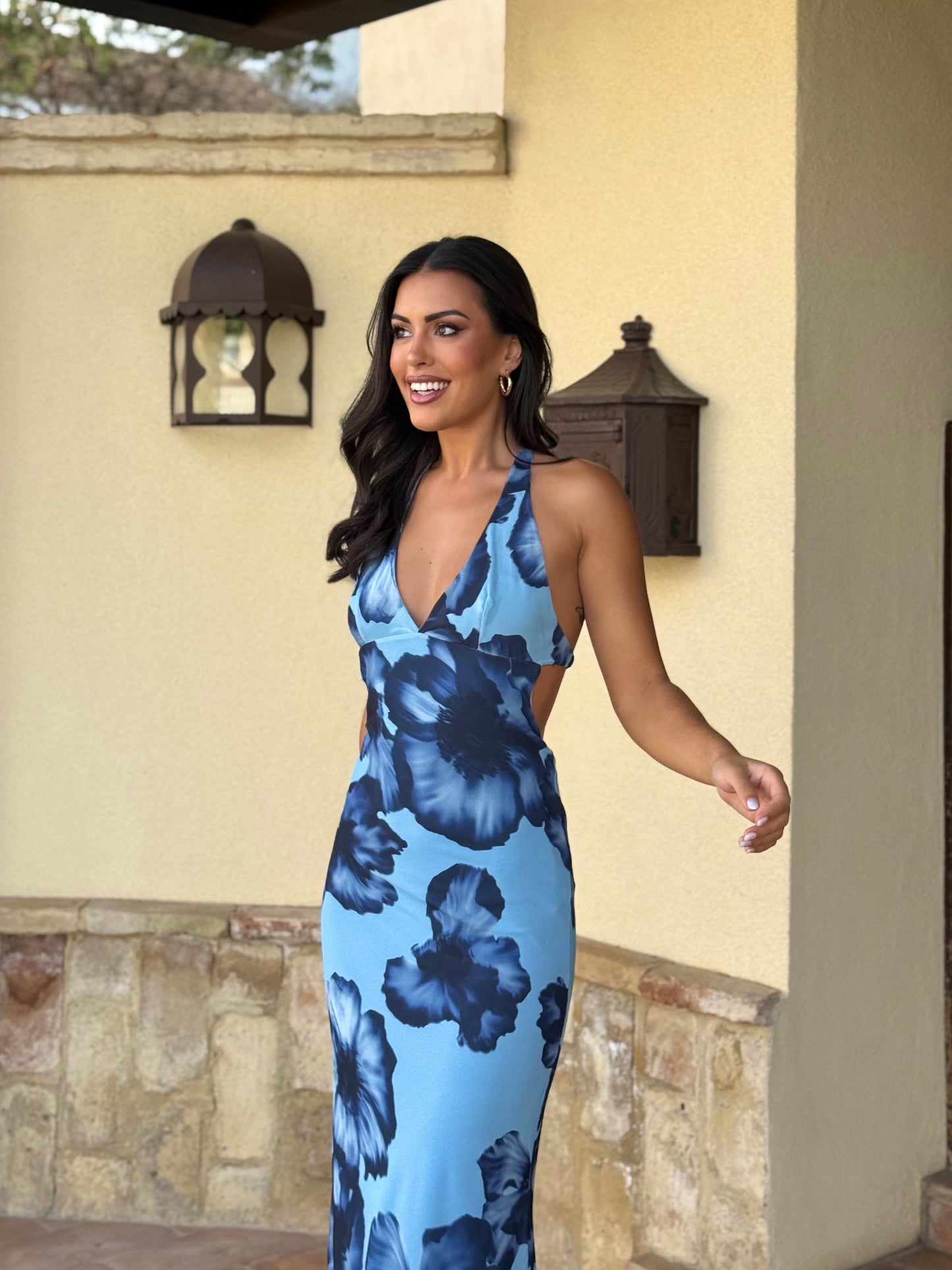 Vestido Floral Azul