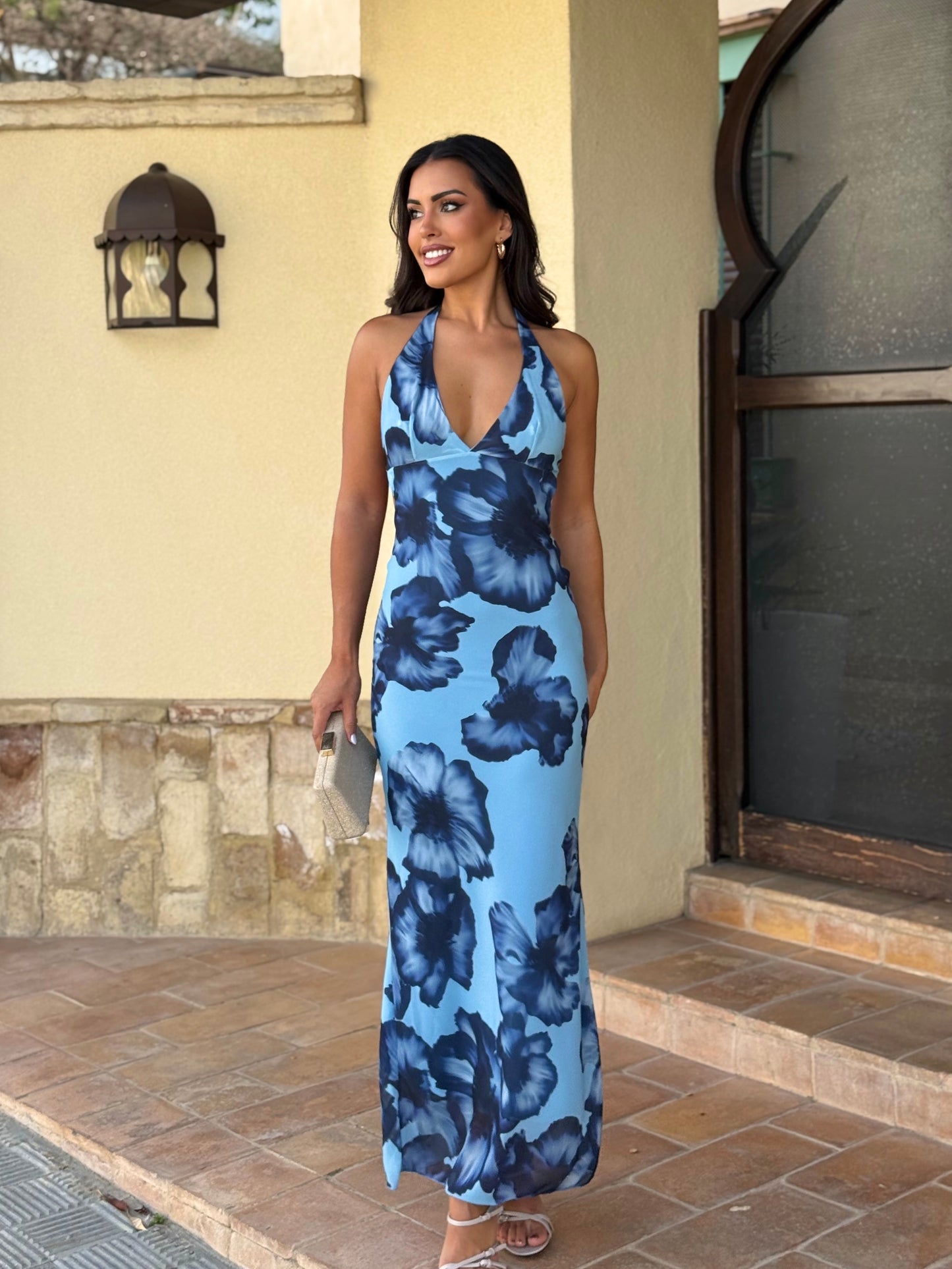 Vestido Floral Azul