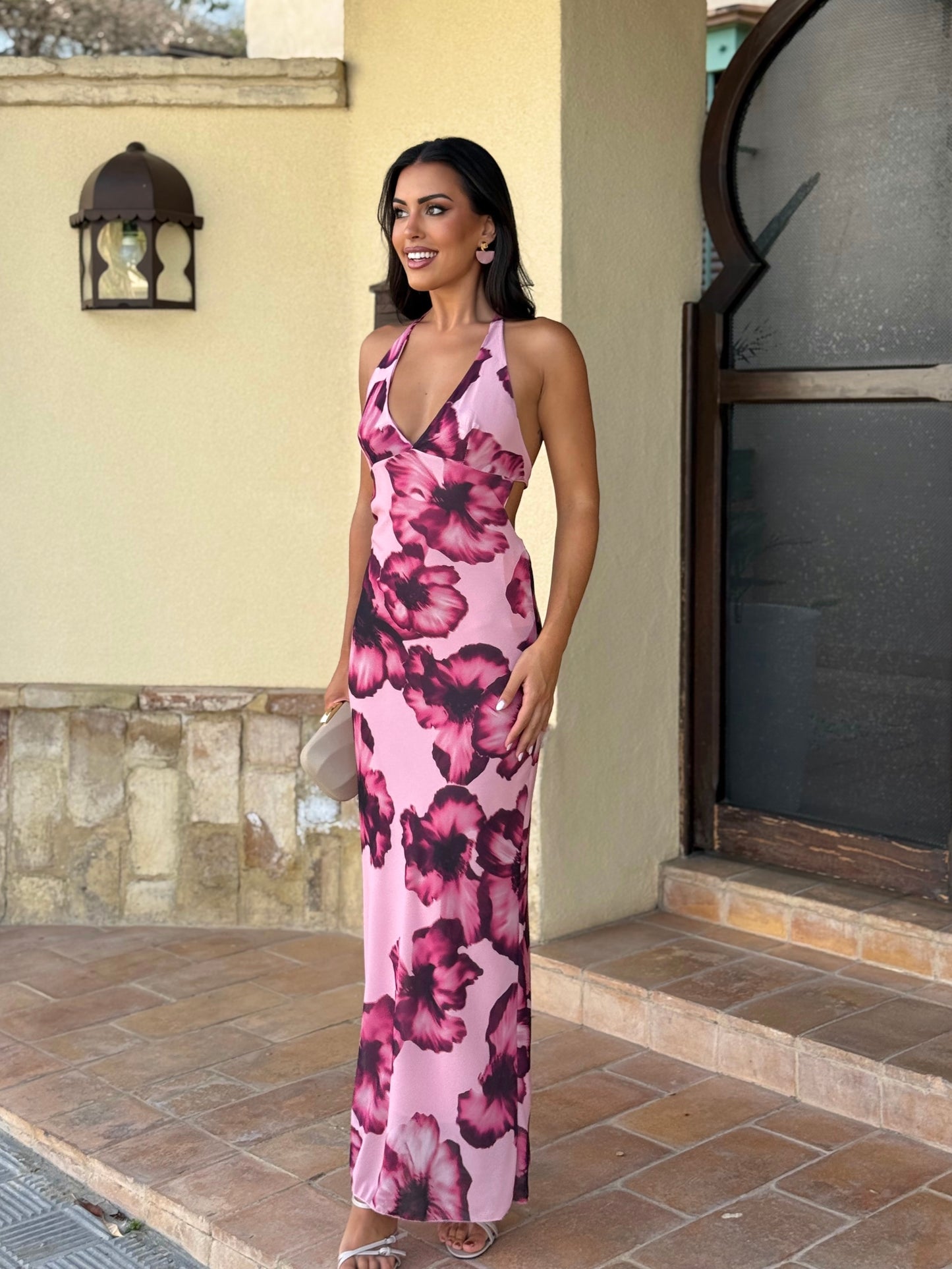 Vestido Floral Rosa