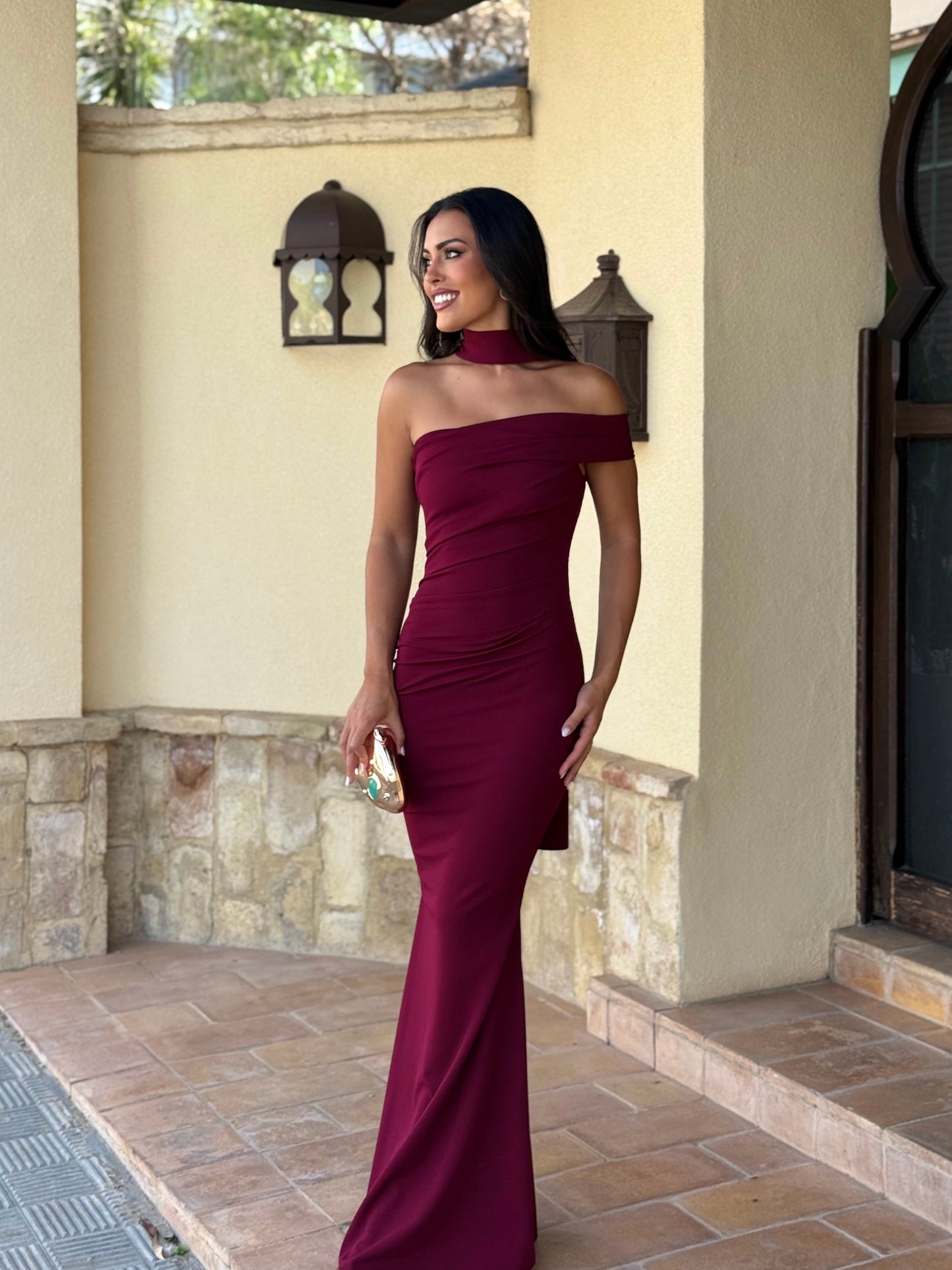 Vestido Gala Burdeos