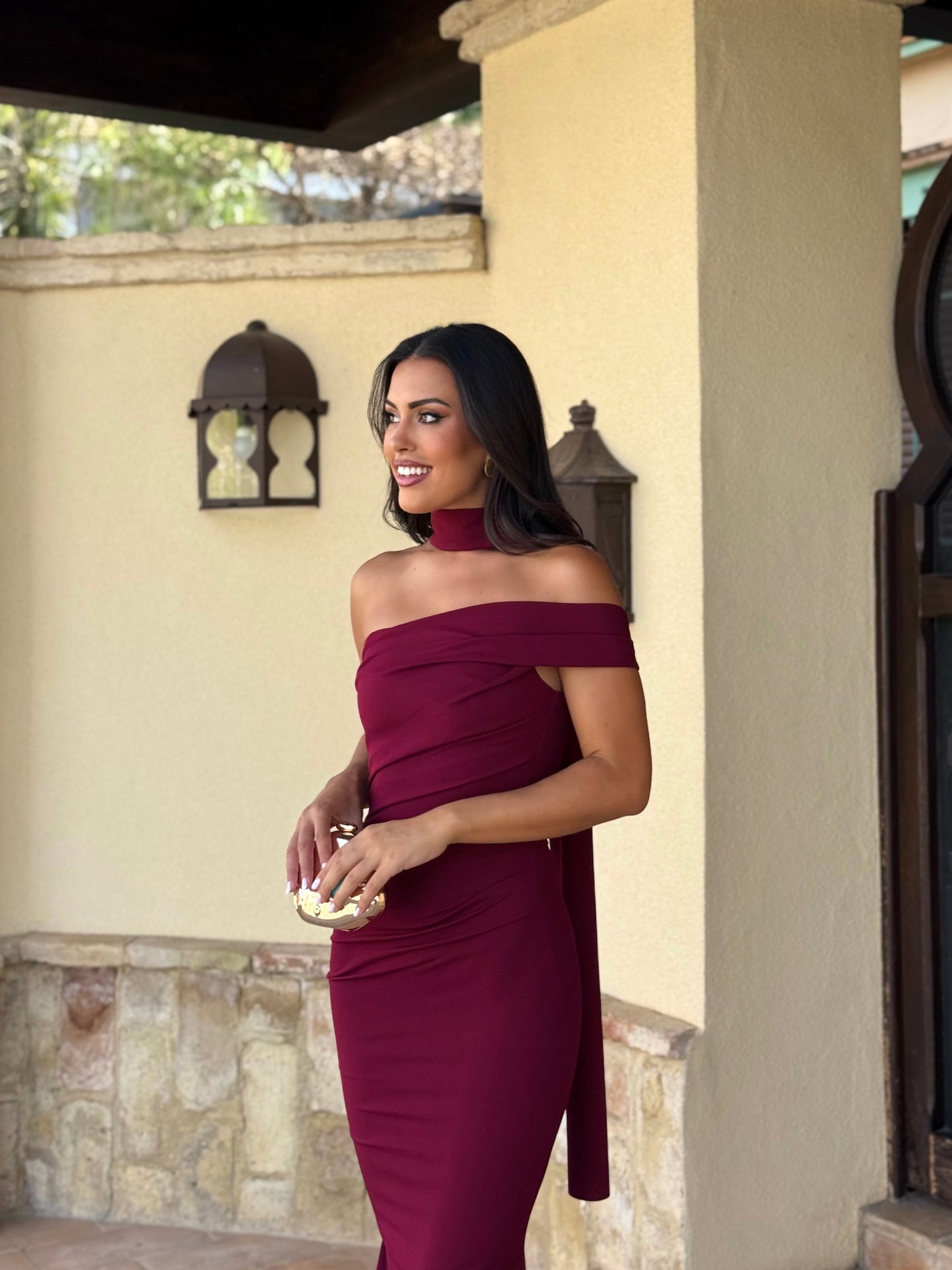 Vestido Gala Burdeos