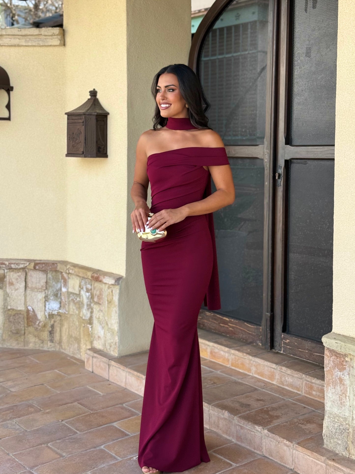 Vestido Gala Burdeos