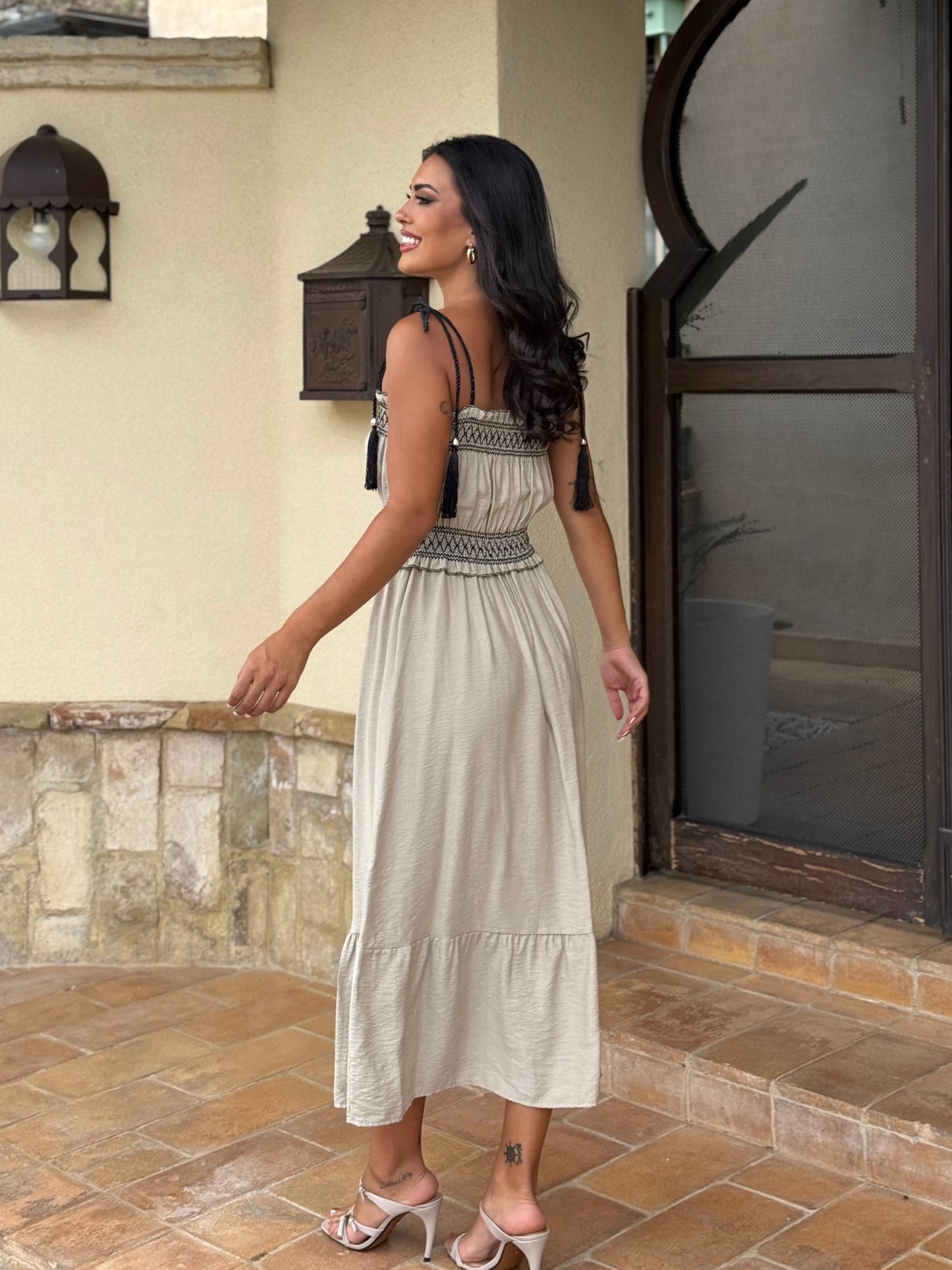 Vestido Elita Beige