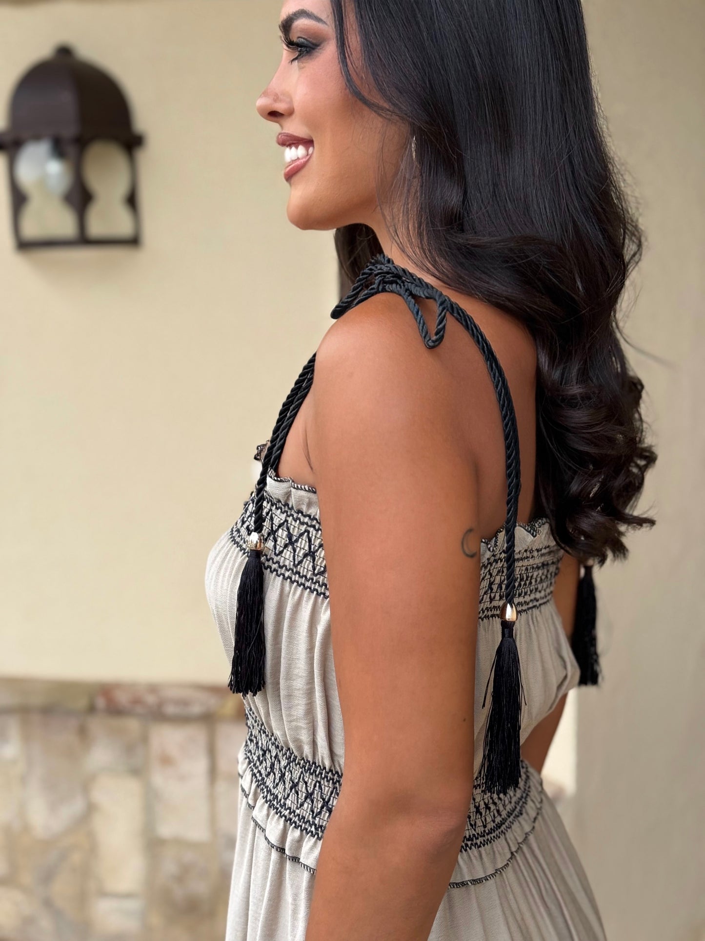 Vestido Elita Beige