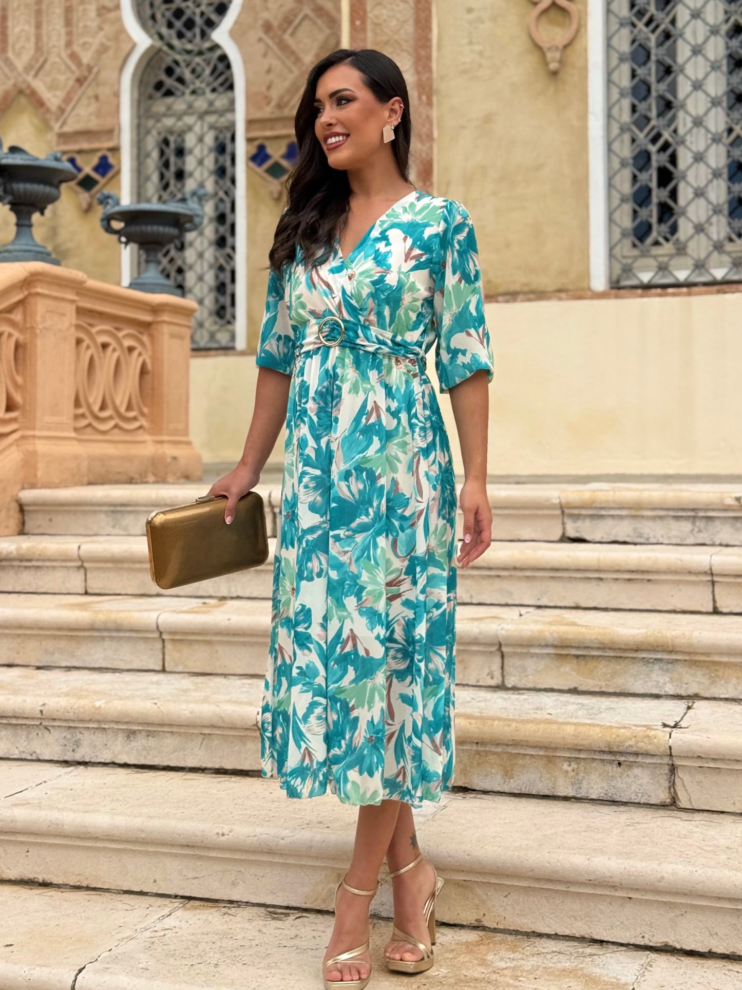 Vestido Narciso Turquesa