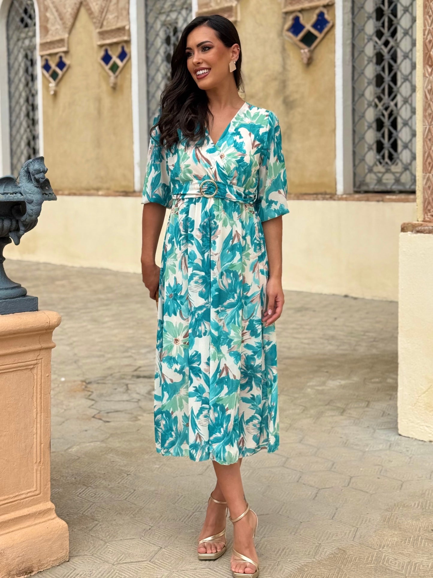 Vestido Narciso Turquesa