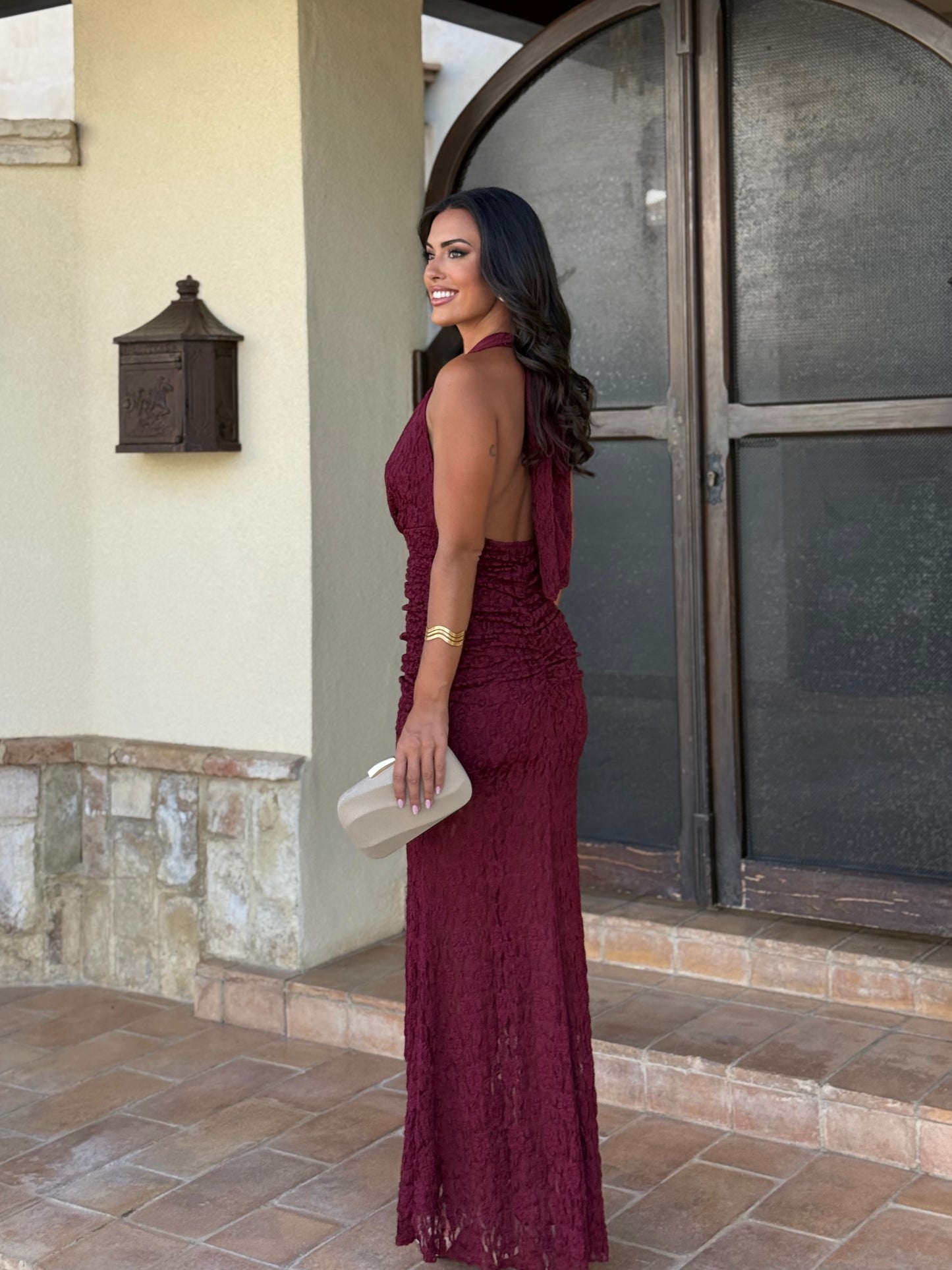 Vestido Velvet Burdeos