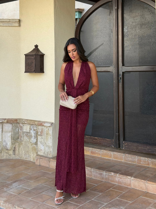 Vestido Velvet Burdeos