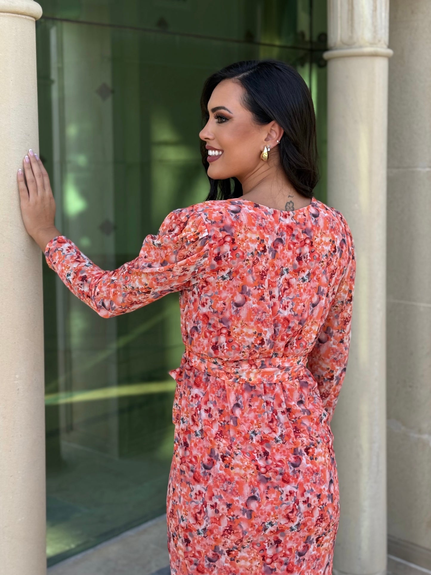 Vestido Camelia Naranja