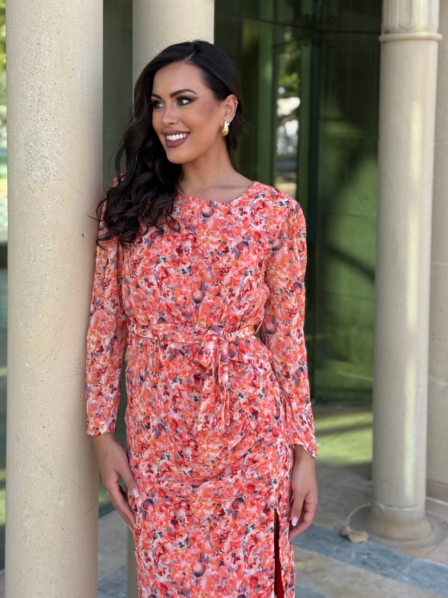 Vestido Camelia Naranja