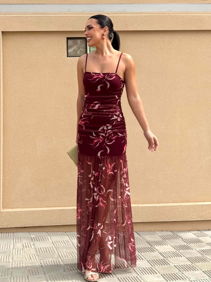 Vestido Azahar Burdeos