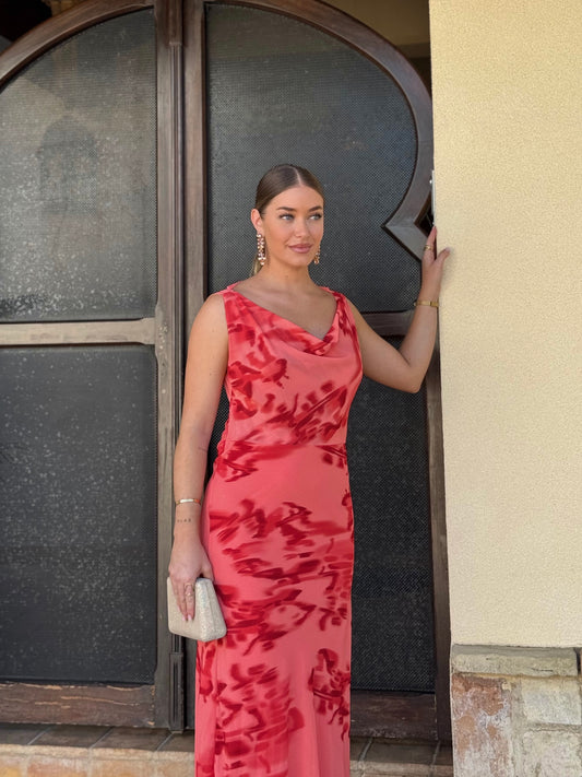 Vestido Tulipán Coral