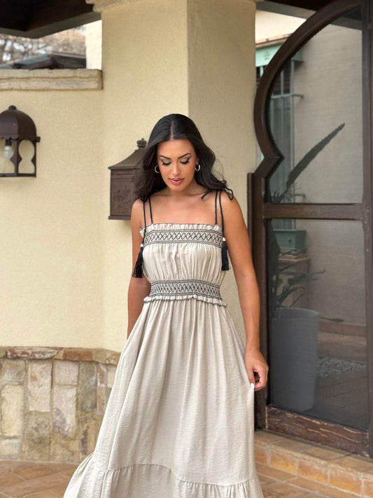 Vestido Elita Beige