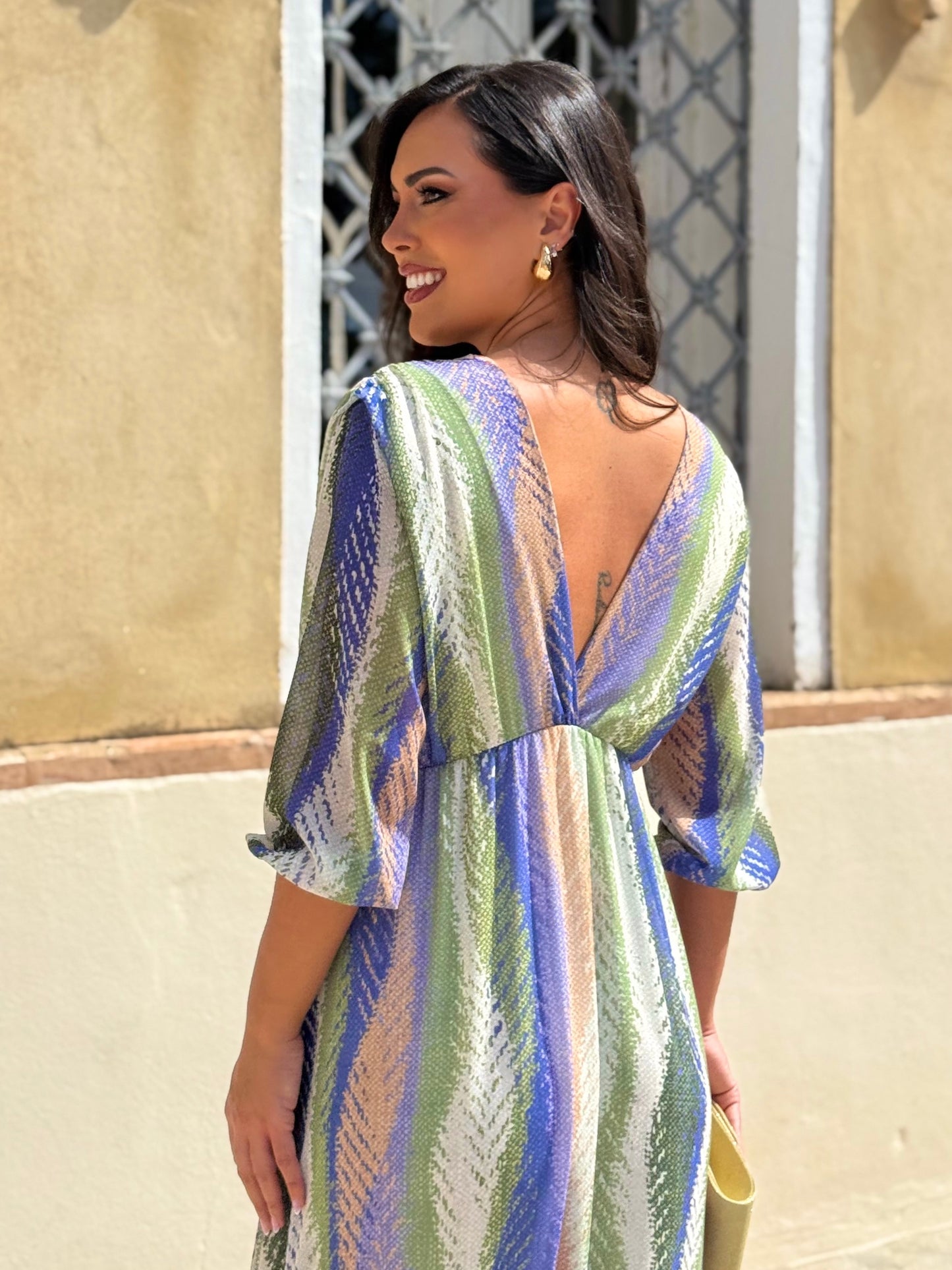 Vestido Iris Verde y Morado