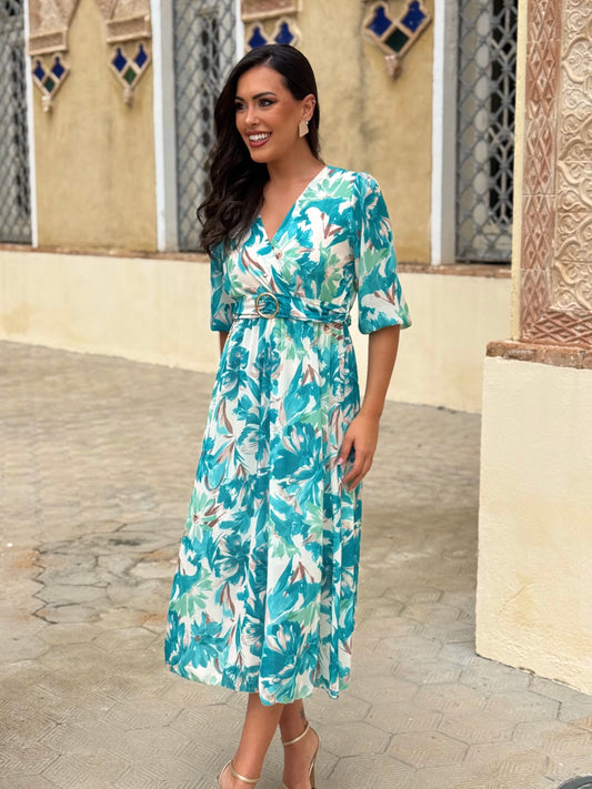 Vestido Narciso Turquesa