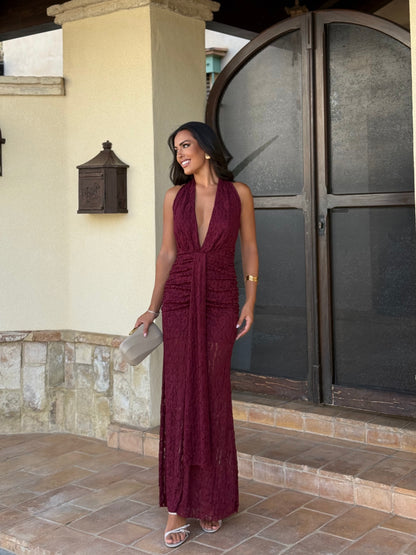 Vestido Velvet Burdeos