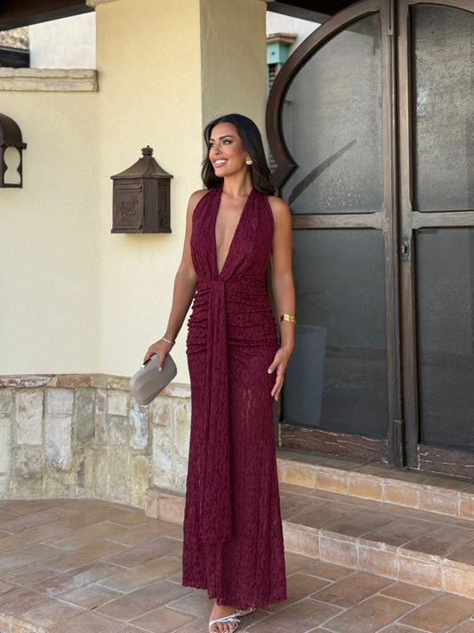 Vestido Velvet Burdeos