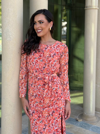 Vestido Camelia Naranja