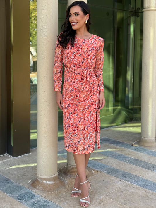 Vestido Camelia Naranja