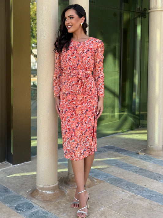 Vestido Camelia Naranja
