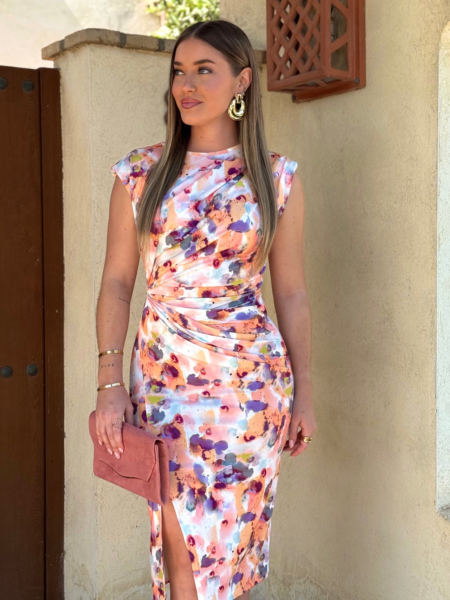 Vestido Orquídea Estampado sin mangas
