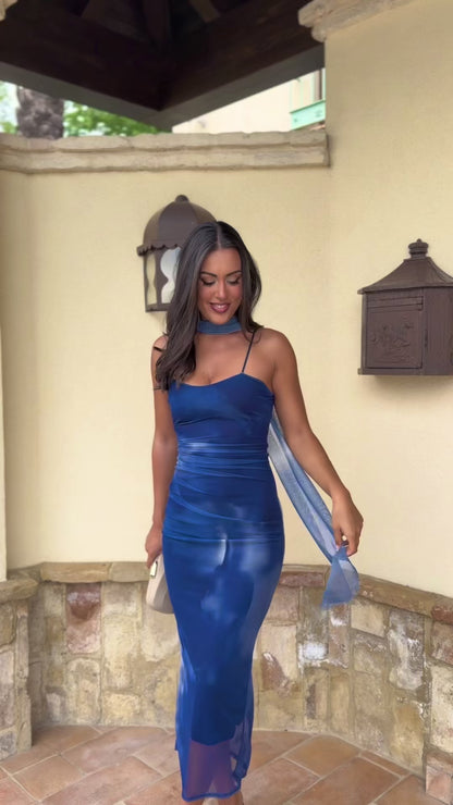 Vestido Esmeralda Azul