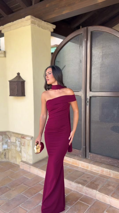 Vestido Gala Burdeos